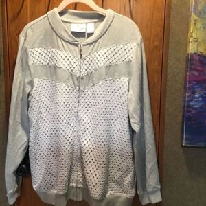 NWOT. Alfred Dunner Brand Women’s Size 12 Light Grey Sweatshirt Jacket